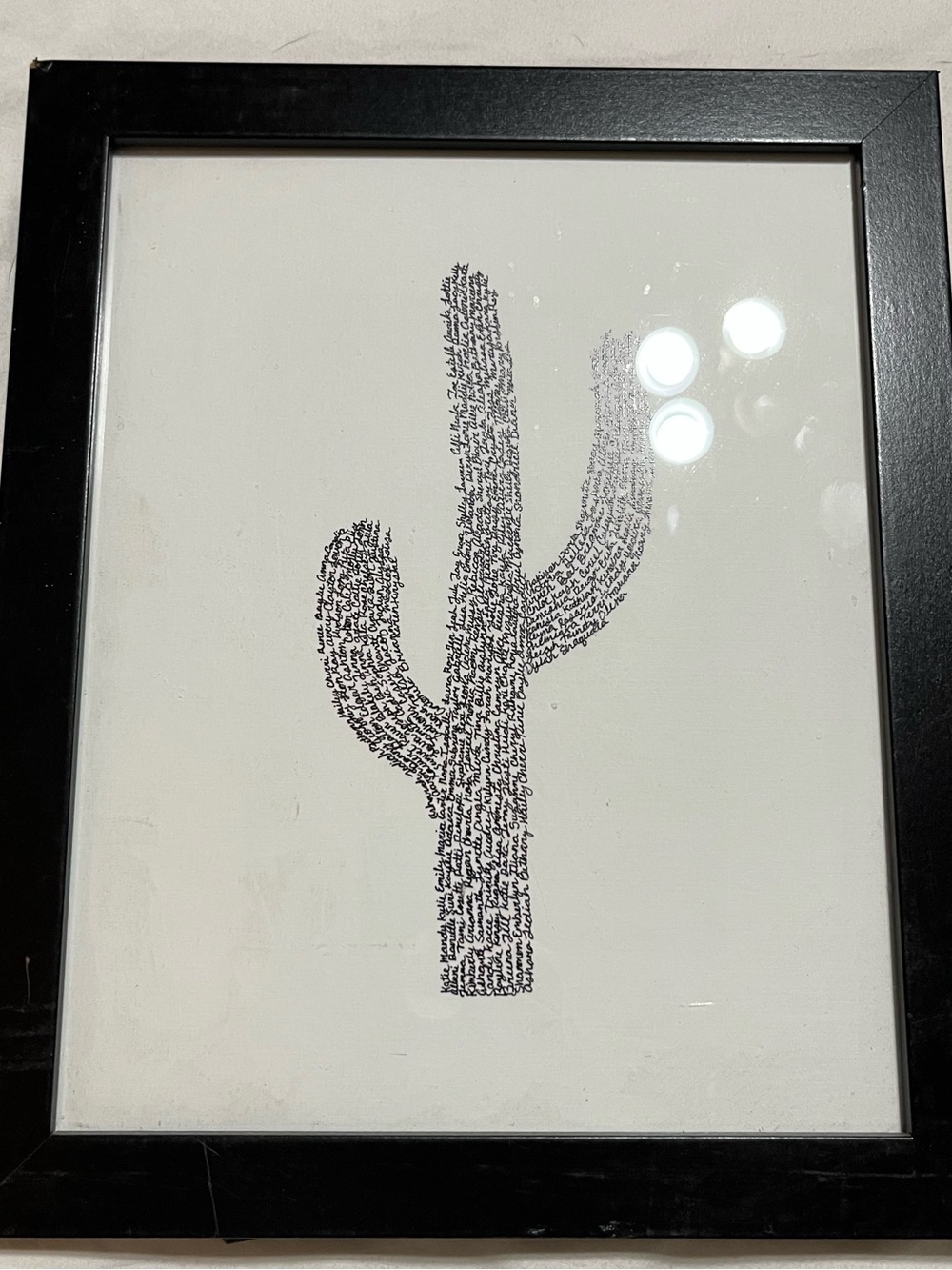 Citizens Of Humanity Black & White Cactus Typographic Art
